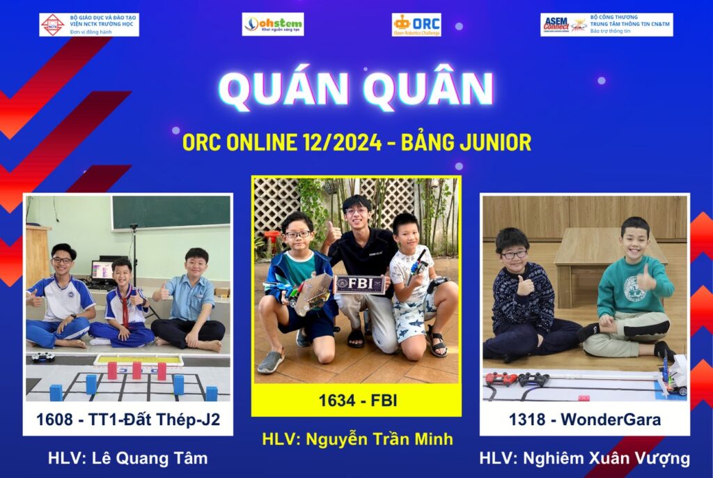 Quán quân ORC Online 12/2024 bảng Junior